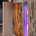 "Wall piece with purple light in our studio"