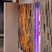 "Wall piece with purple light in our studio"